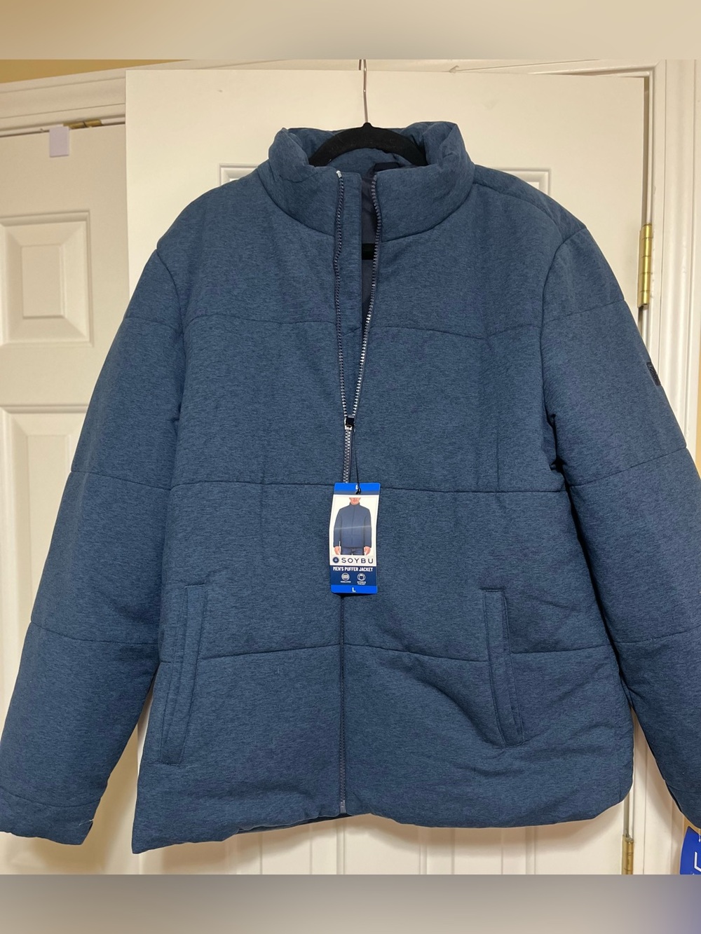 Men's blue Puffer Jacket  Soybu Size L -NWT